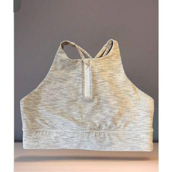Lululemon Energy Bra High-Neck Longline Zip Size 12 - Picture 2 of 10
